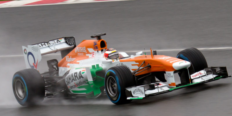 Jules Bianchi sulla Force India nei test di Barcellona