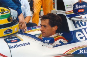 Ayrton Senna at the GP di San Marino in Imola, Italy in 1994.